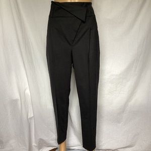 Peserico Italian Charcoal Aysmmetric zipper Dress Pants 40 / 6